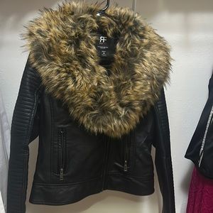 Black leather jacket